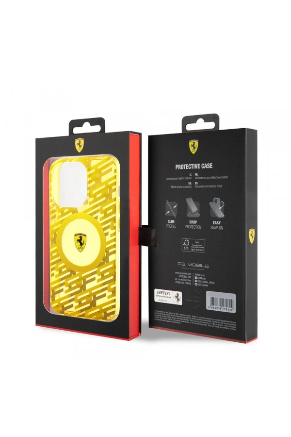Apple iPhone 15 Pro Kılıf Ferrari Orjinal Lisanslı M-safe Şarj Özellikli Multi SF Kapak