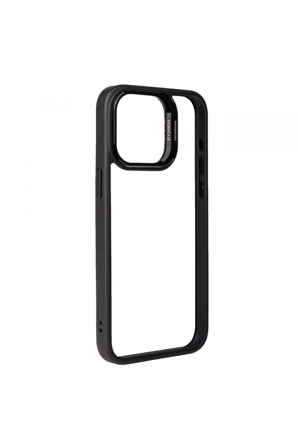 Apple iPhone 15 Pro Kılıf Kamera Lens Korumalı Standlı Zore Klon Lensli Kapak