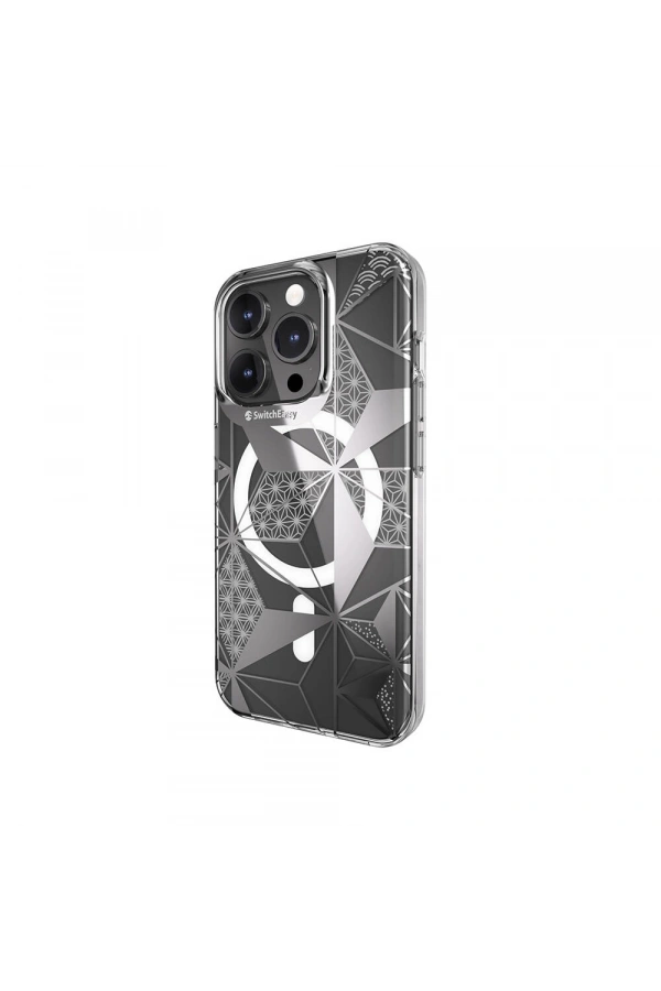 Apple iPhone 15 Pro Kılıf M-safe Şarj Özellikli Çift IMD Baskılı Lisanslı Switcheasy Artist-M Asanoha Kapak