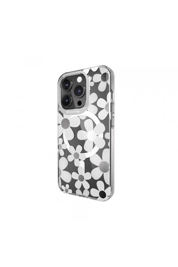 Apple iPhone 15 Pro Kılıf M-safe Şarj Özellikli Çift IMD Baskılı Lisanslı Switcheasy Artist-M Fleur Kapak