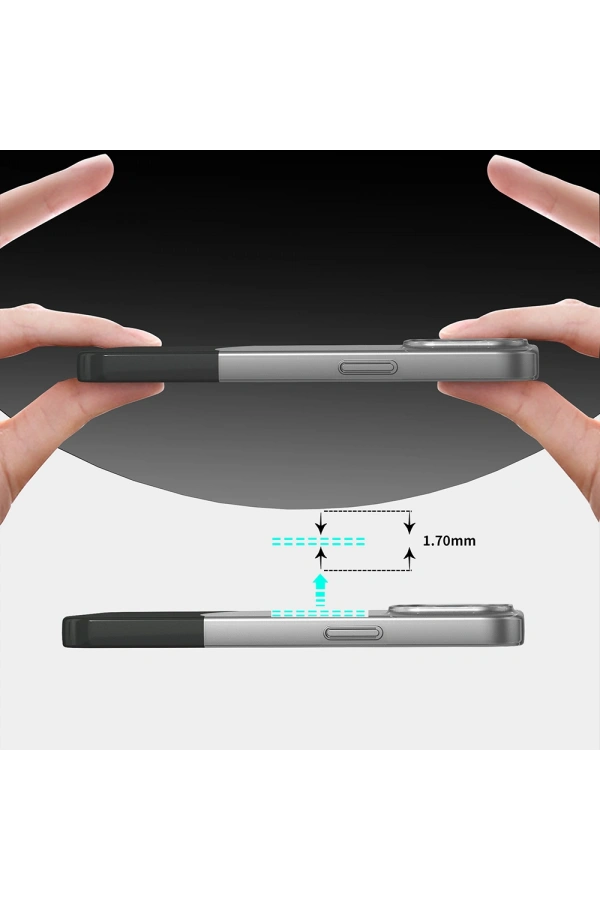 Apple iPhone 15 Pro Kılıf M-Safe Şarj Özellikli Mıknatıslı Zore Duble Kapak