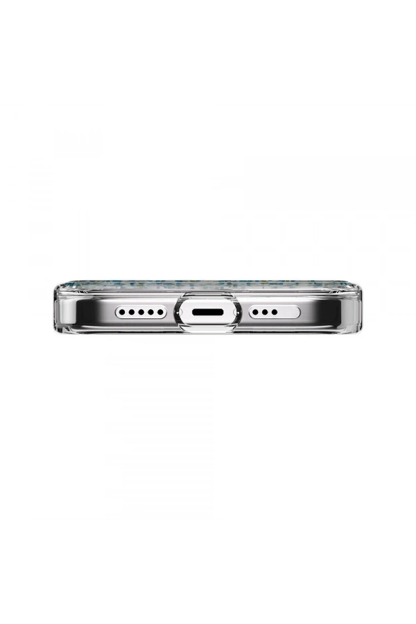 Apple iPhone 15 Pro Kılıf M-safe Şarj Özellikli Parlayan Simli Şeffaf Lisanslı Switcheasy Starfield-M Kapak