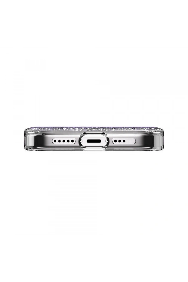 Apple iPhone 15 Pro Kılıf M-safe Şarj Özellikli Parlayan Simli Şeffaf Lisanslı Switcheasy Starfield-M Kapak