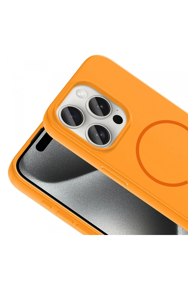 Apple iPhone 15 Pro Kılıf M-safe Şarj Özellikli Zore Meta Kapak