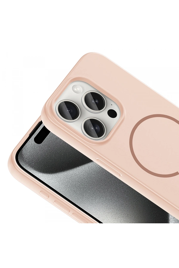 Apple iPhone 15 Pro Kılıf M-safe Şarj Özellikli Zore Meta Kapak