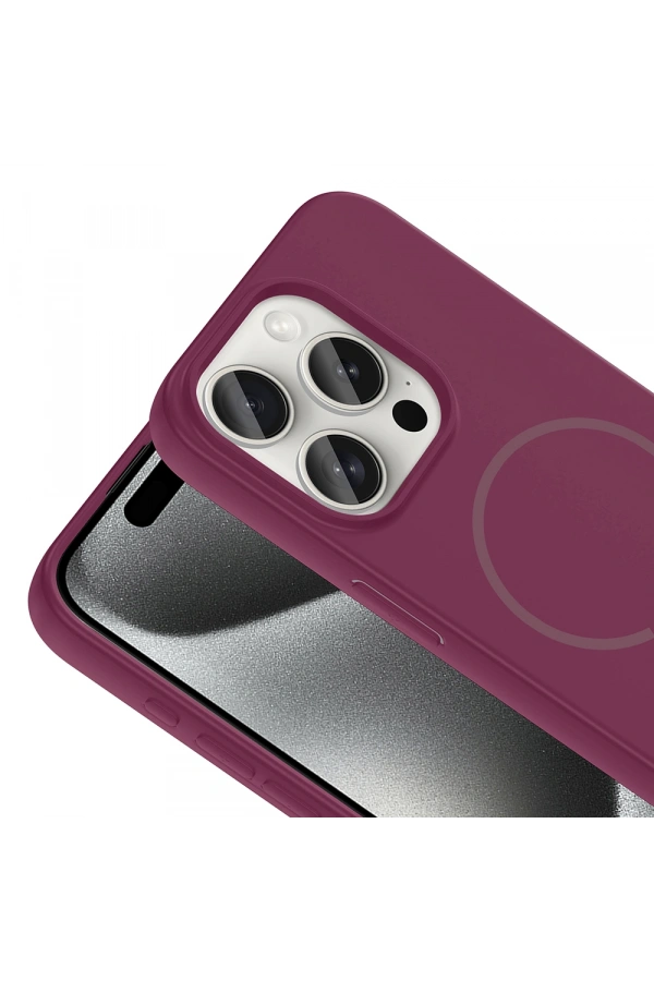 Apple iPhone 15 Pro Kılıf M-safe Şarj Özellikli Zore Meta Kapak