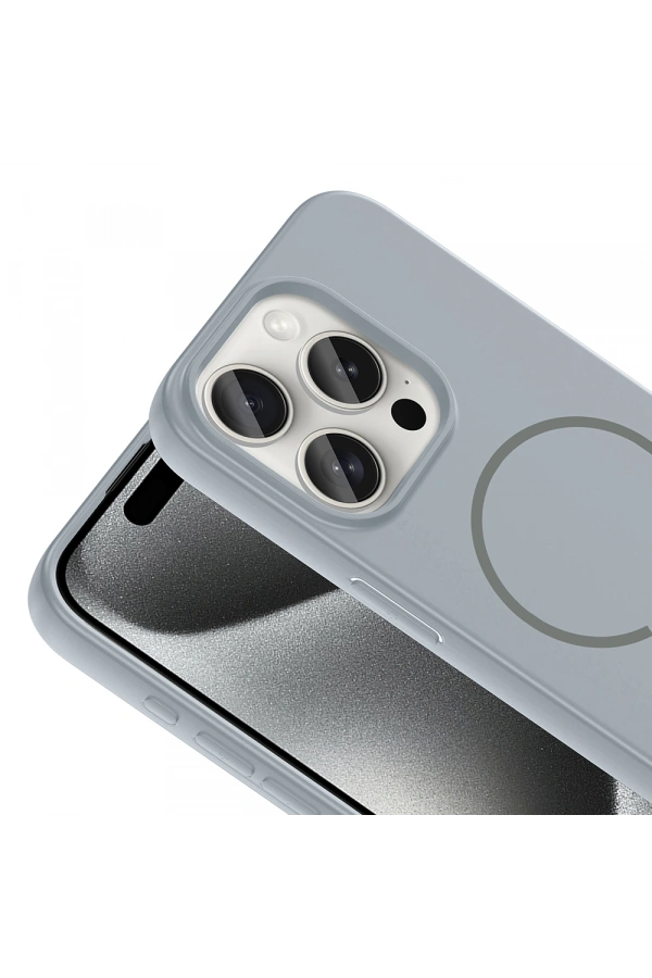 Apple iPhone 15 Pro Kılıf M-safe Şarj Özellikli Zore Meta Kapak