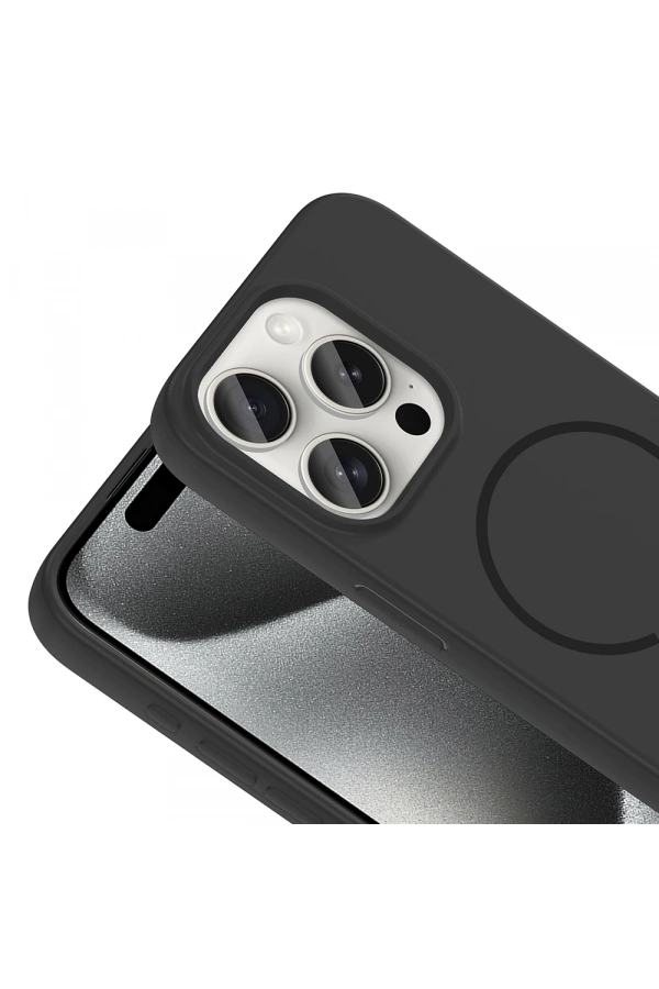 Apple iPhone 15 Pro Kılıf M-safe Şarj Özellikli Zore Meta Kapak