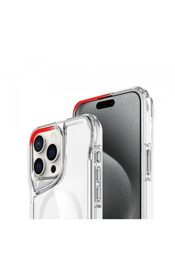 Apple iPhone 15 Pro Kılıf M-safe Şarj Özellikli Zore T-Max Standlı Kapak