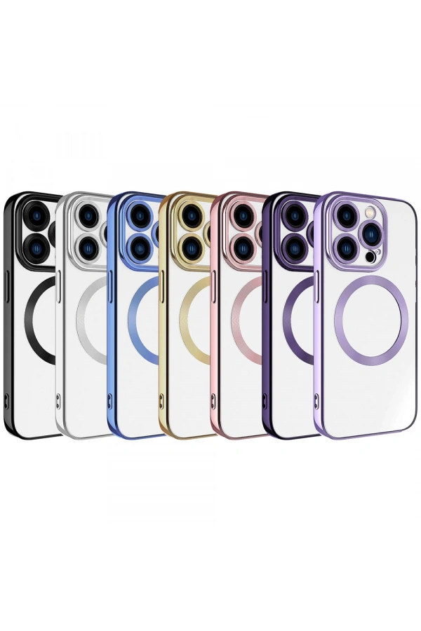 Apple iPhone 15 Pro Kılıf M-safe Wireless Şarj Özellikli Zore Setro Silikon