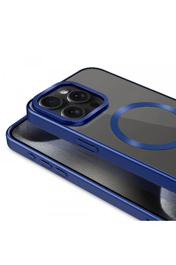 Apple iPhone 15 Pro Kılıf Mat Tasarımlı M-safe Wireless Şarj Özellikli Zore Mat Setro Kapak
