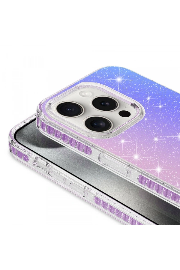 Apple iPhone 15 Pro Kılıf Parlak Renk Geçişli Zore Velle Kapak