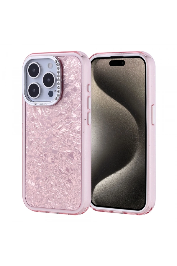 Apple iPhone 15 Pro Kılıf Taşlı Tasarımlı Zore Kapi Kapak