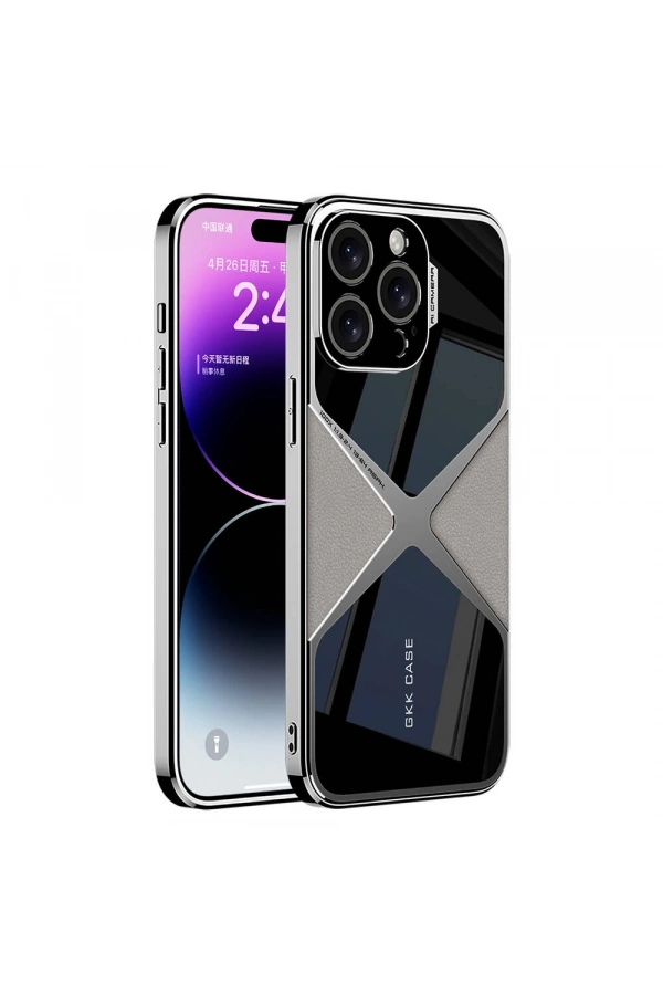 Apple iPhone 15 Pro Kılıf Ultra İnce Kamera Korumalı PC + Deri Arka Yüzey Zore X-Pro Kapak