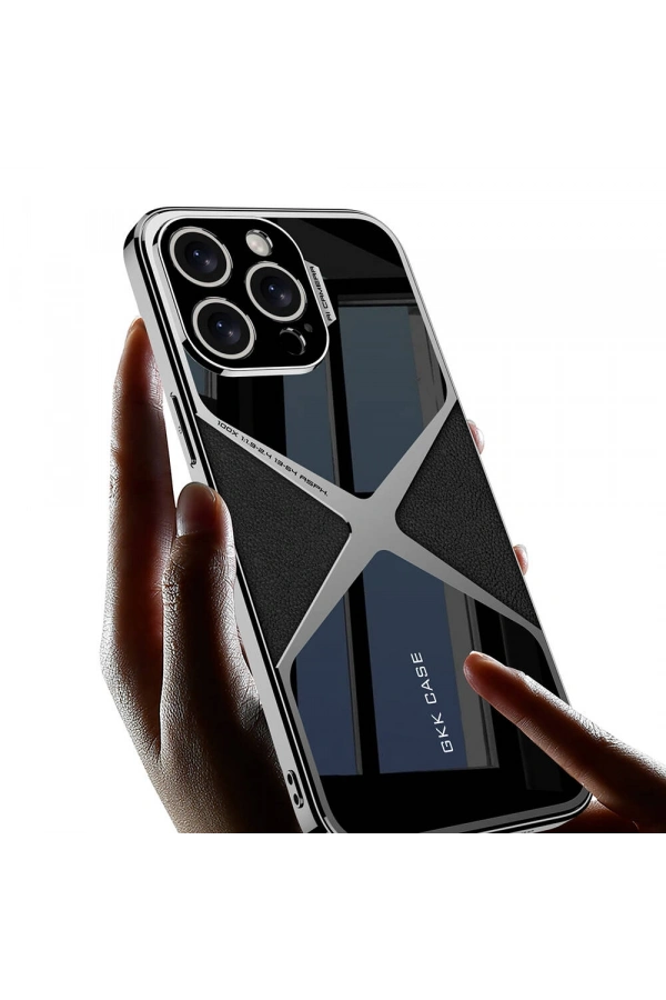 Apple iPhone 15 Pro Kılıf Ultra İnce Kamera Korumalı PC + Deri Arka Yüzey Zore X-Pro Kapak
