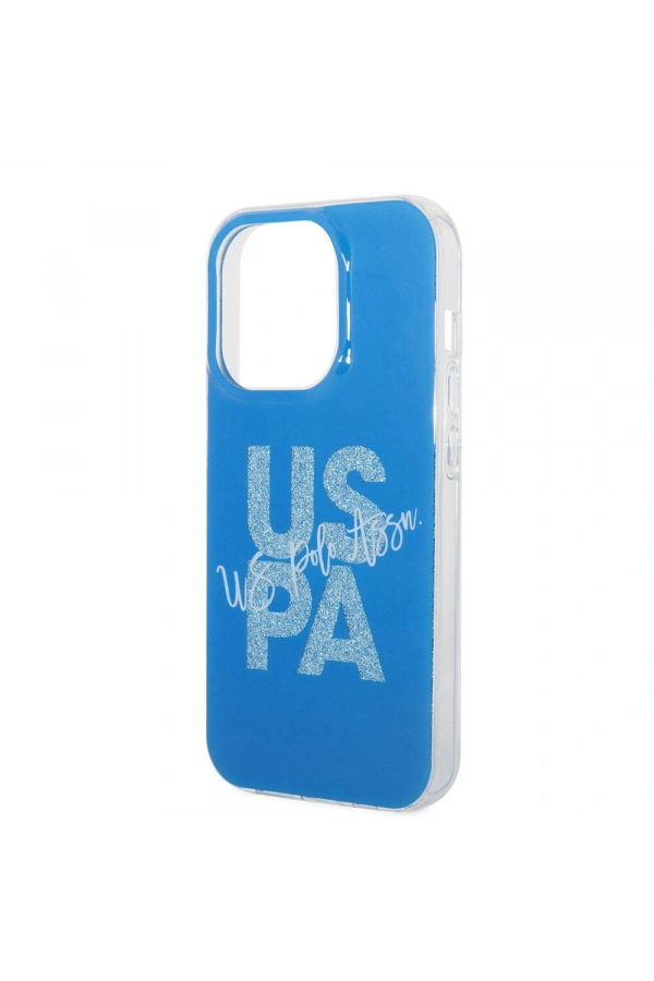 Apple iPhone 15 Pro Kılıf U.S. Polo Assn. Orjinal Lisanslı Simli Parlak Alfabe Tasarım Kapak