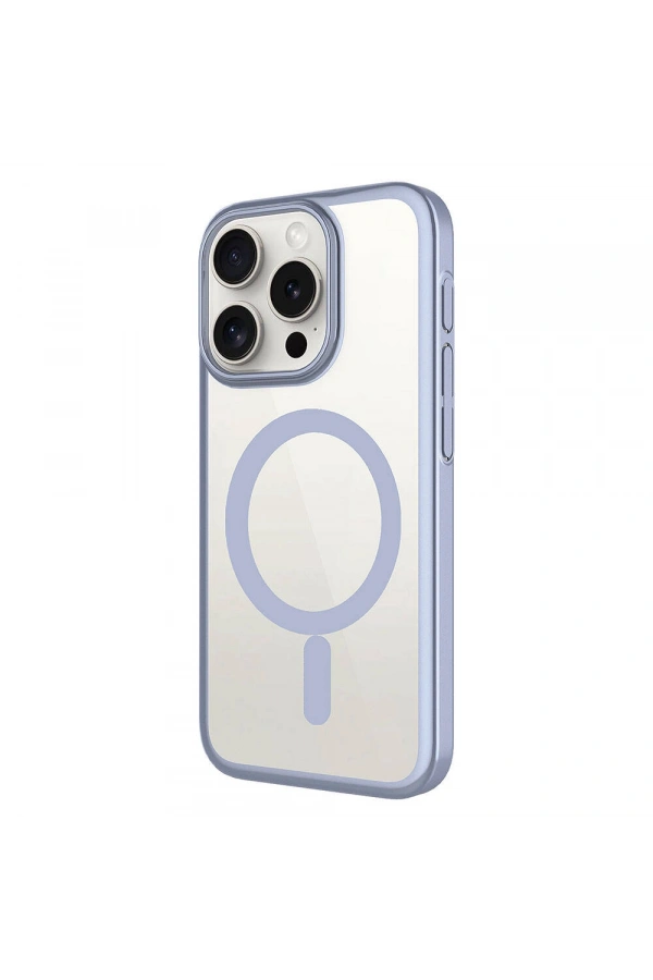 Apple iPhone 15 Pro Kılıf Wireless Şarj Özellikli Sert PC Zore Mat Riksos M-safe Kapak