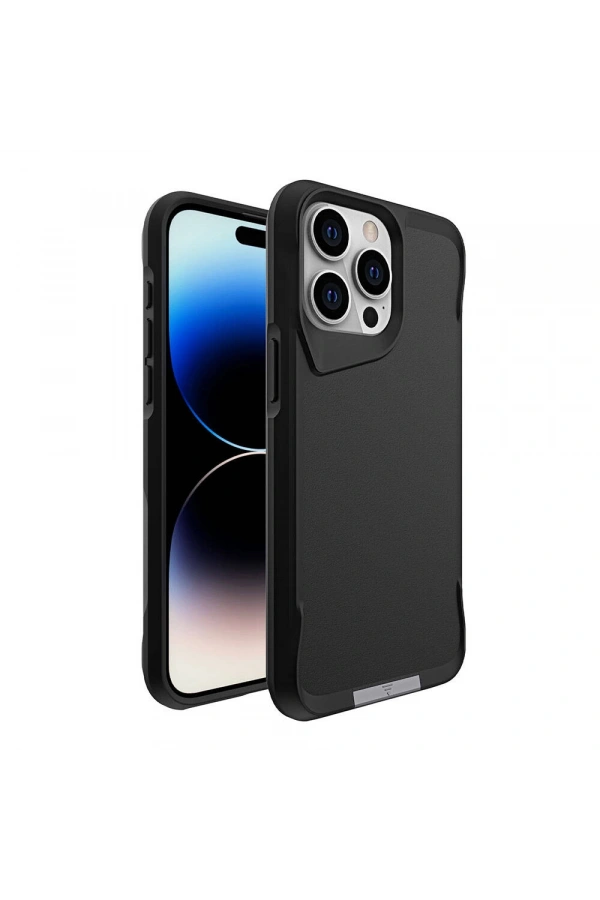 Apple iPhone 15 Pro Kılıf Zore Airbag Kenarlı T-Max Mat Standlı Kapak