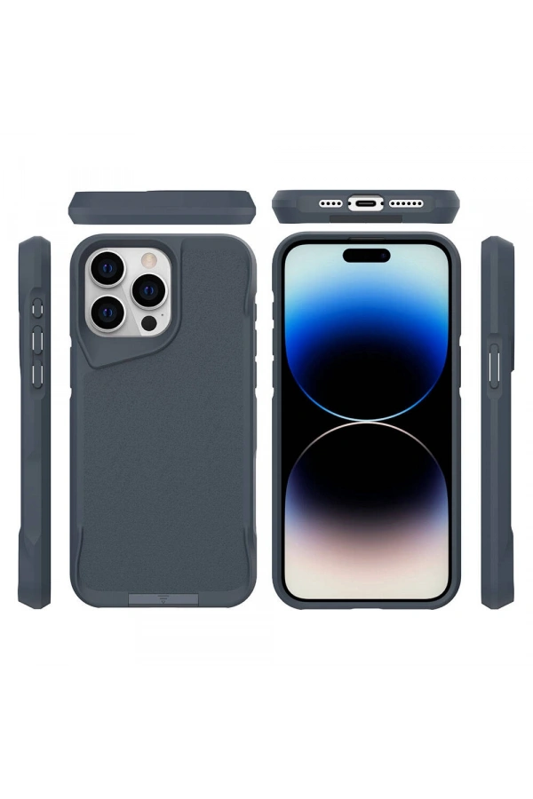 Apple iPhone 15 Pro Kılıf Zore Airbag Kenarlı T-Max Mat Standlı Kapak