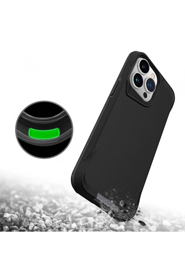 Apple iPhone 15 Pro Kılıf Zore Airbag Kenarlı T-Max Mat Standlı Kapak