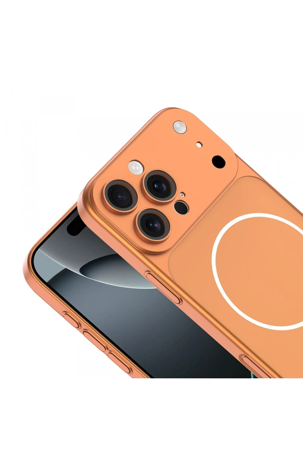 Apple iPhone 15 Pro Kılıf Zore M-Safe Şarj Özellikli Kamera Korumalı Spark Kapak