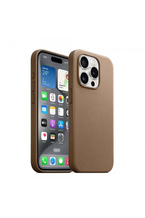 Apple iPhone 15 Pro Kılıf Zore M-safe Şarj Özellikli Mikro Fiber Optimal Kapak