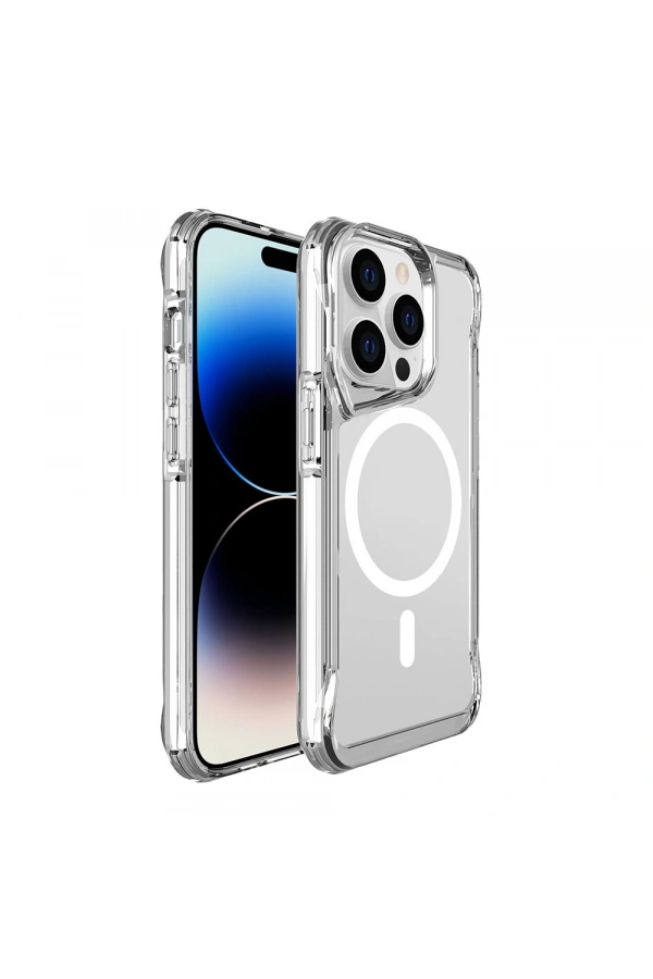 Apple iPhone 15 Pro Kılıf Zore M-safe Şarj Özellikli T-Max M-safe Kapak