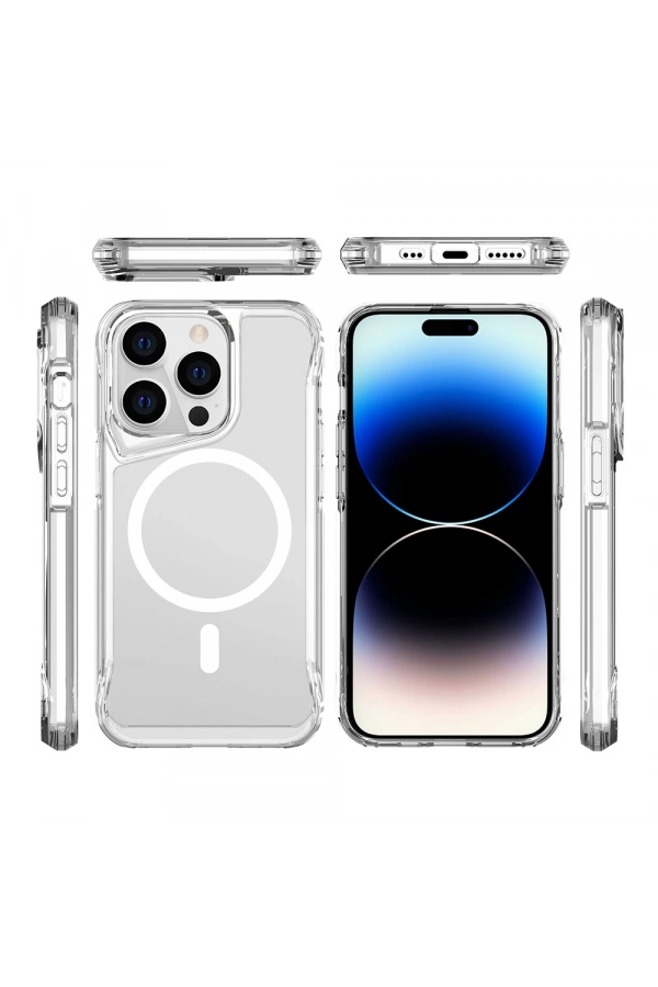 Apple iPhone 15 Pro Kılıf Zore M-safe Şarj Özellikli T-Max M-safe Kapak