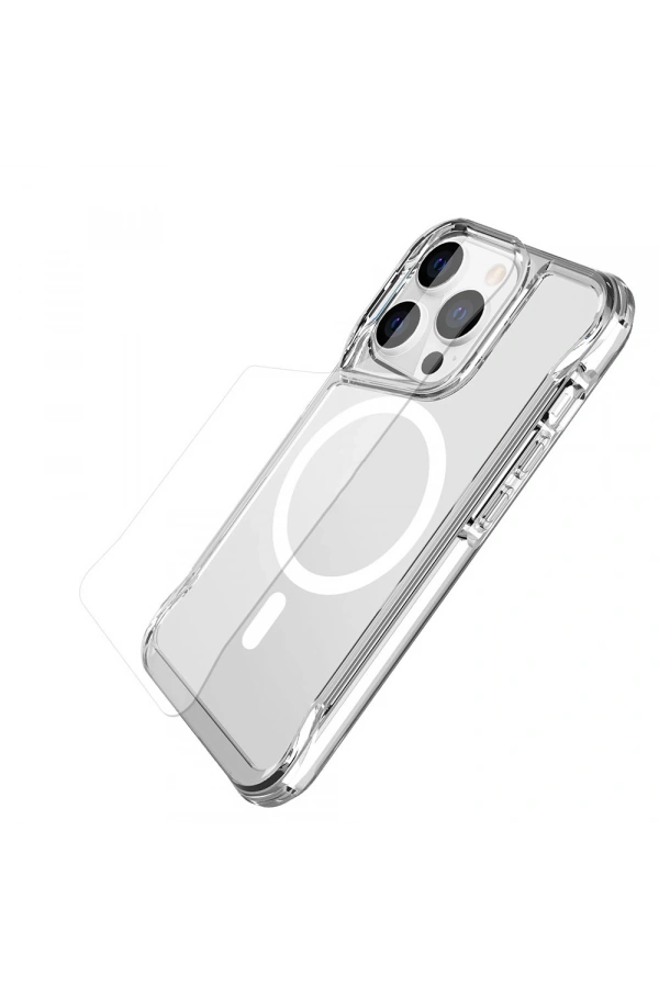 Apple iPhone 15 Pro Kılıf Zore M-safe Şarj Özellikli T-Max M-safe Kapak