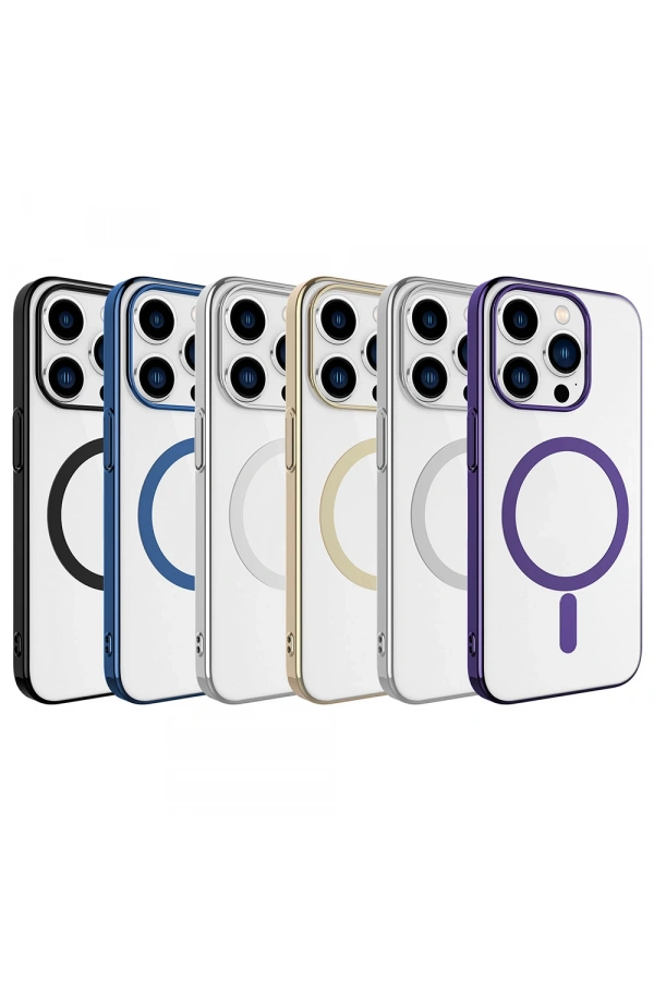 Apple iPhone 15 Pro Kılıf Zore Wireless Şarj Özellikli Pixel M-safe Kapak