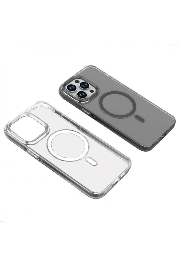 Apple iPhone 15 Pro Kılıf Zore Wireless Şarj Özellikli Şeffaf Efsane Kapak