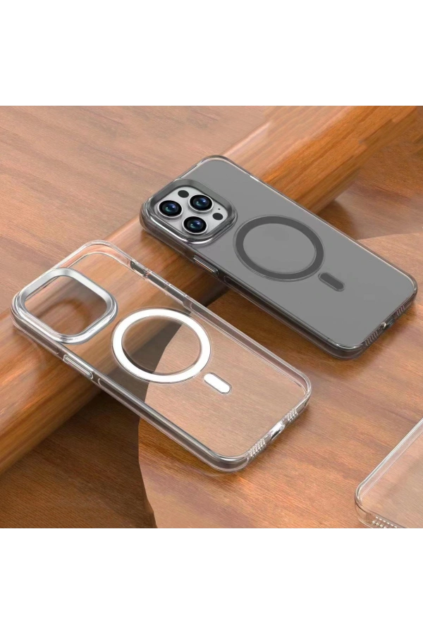 Apple iPhone 15 Pro Kılıf Zore Wireless Şarj Özellikli Şeffaf Efsane Kapak
