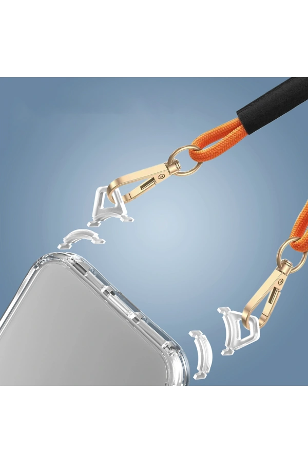 Apple iPhone 15 Pro Max Kılıf Airbagli Takılabilir Askı Aparatlı Zore Snap Silikon Kapak