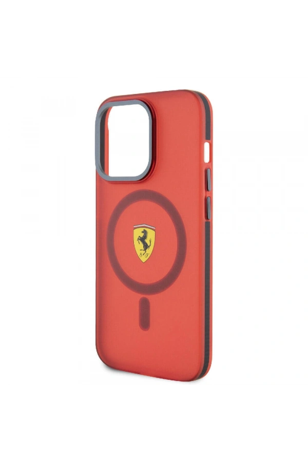 Apple iPhone 15 Pro Max Kılıf Ferrari Orjinal Lisanslı M-safe Şarj Özellikli Kontrast Bumper Kapak