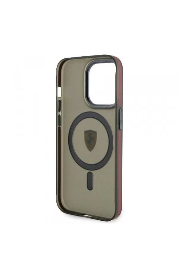 Apple iPhone 15 Pro Max Kılıf Ferrari Orjinal Lisanslı M-safe Şarj Özellikli Kontrast Bumper Kapak
