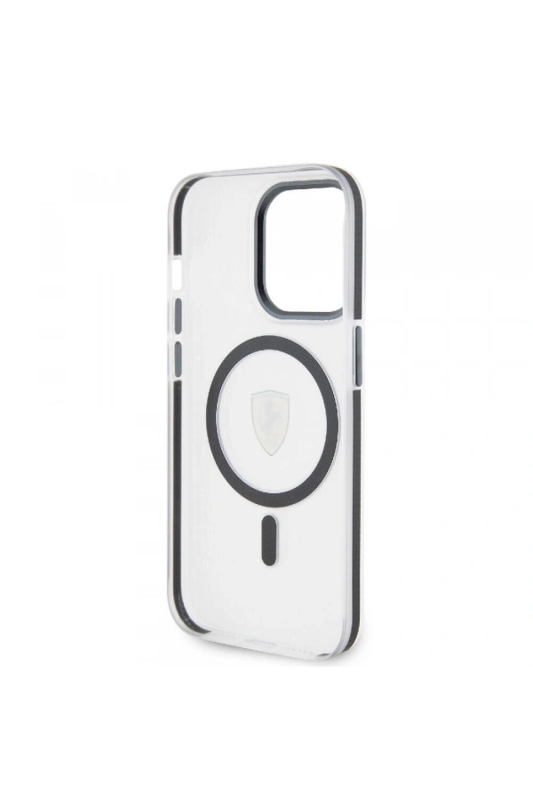 Apple iPhone 15 Pro Max Kılıf Ferrari Orjinal Lisanslı M-safe Şarj Özellikli Kontrast Bumper SF Ring Kapak