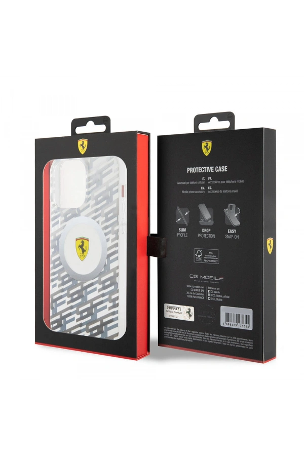 Apple iPhone 15 Pro Max Kılıf Ferrari Orjinal Lisanslı M-safe Şarj Özellikli Multi SF Kapak