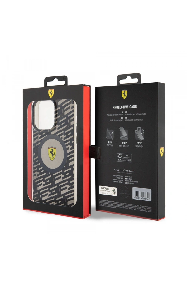 Apple iPhone 15 Pro Max Kılıf Ferrari Orjinal Lisanslı M-safe Şarj Özellikli Multi SF Kapak
