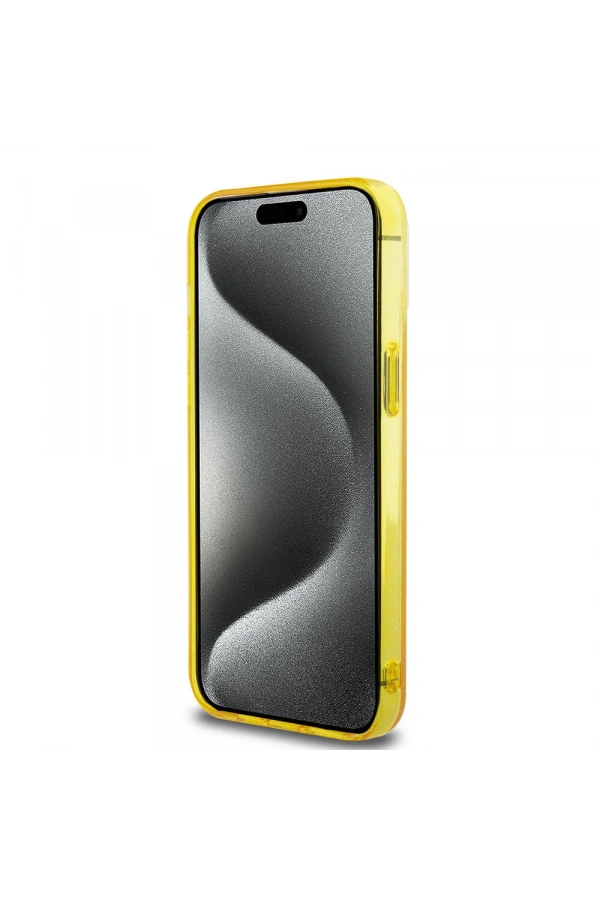 Apple iPhone 15 Pro Max Kılıf Ferrari Orjinal Lisanslı M-safe Şarj Özellikli Parçalanan Noktalar Desenli Kapak