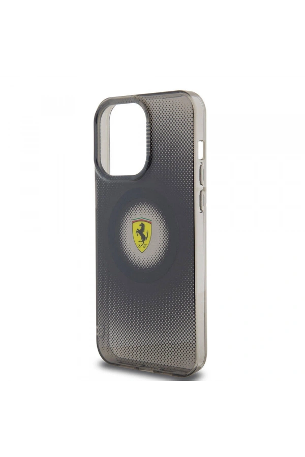Apple iPhone 15 Pro Max Kılıf Ferrari Orjinal Lisanslı M-safe Şarj Özellikli Parçalanan Noktalar Desenli Kapak