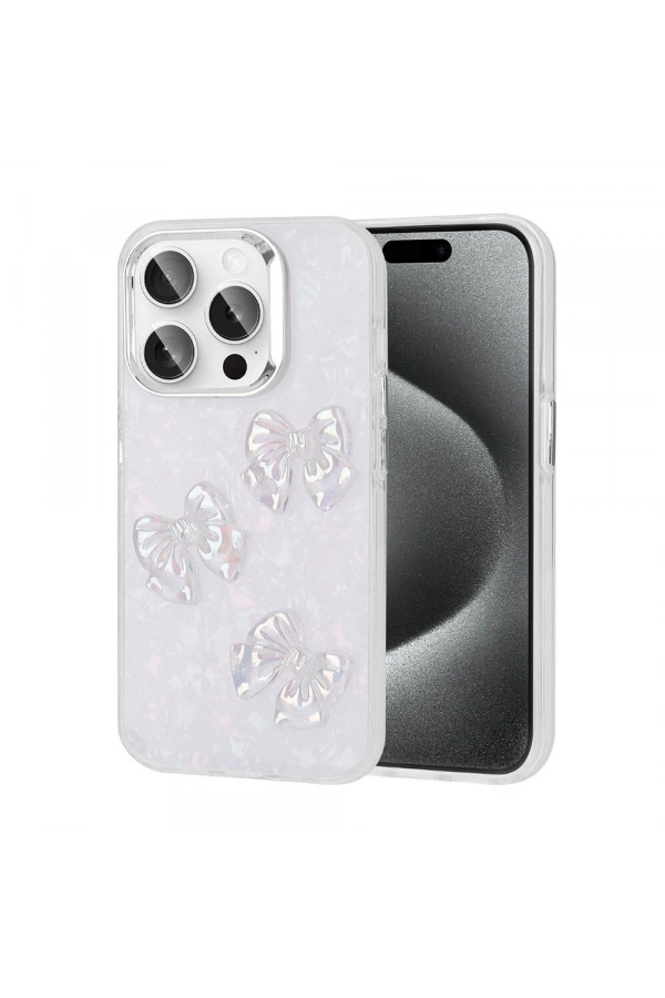Apple iPhone 15 Pro Max Kılıf Kabartma Figürlü Parlak Zore Eralli Silikon Kapak