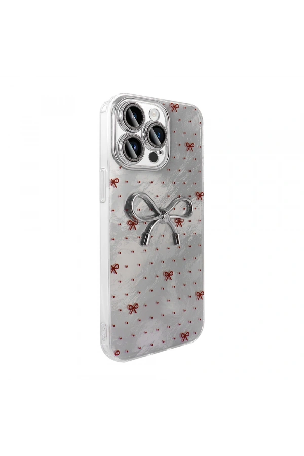 Apple iPhone 15 Pro Max Kılıf Kamera Korumalı Figürlü Zore Ponti Silikon Kapak