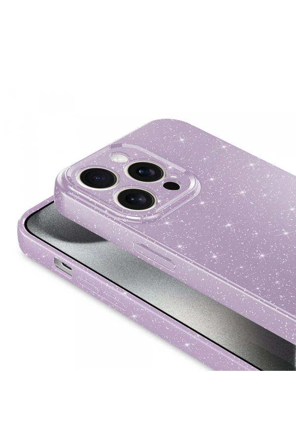 Apple iPhone 15 Pro Max Kılıf Kamera Korumalı Simli Lüks Zore Koton Kapak