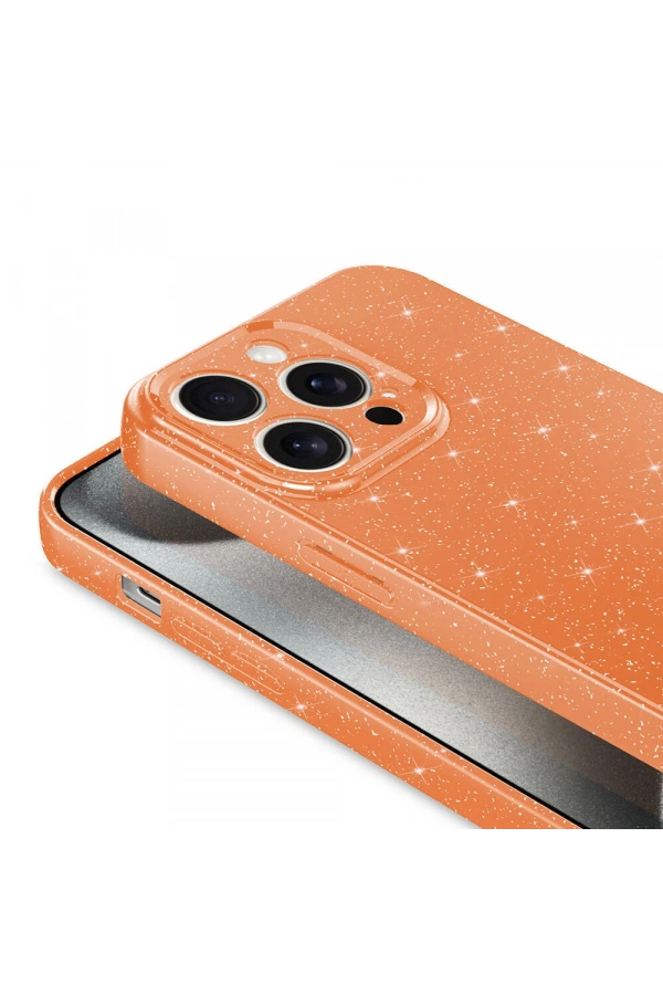 Apple iPhone 15 Pro Max Kılıf Kamera Korumalı Simli Lüks Zore Koton Kapak