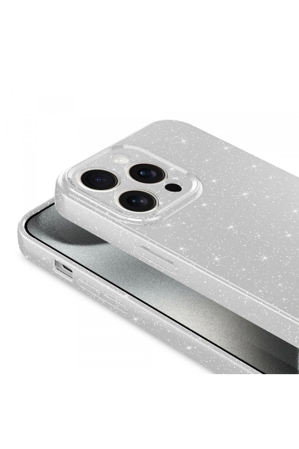 Apple iPhone 15 Pro Max Kılıf Kamera Korumalı Simli Lüks Zore Koton Kapak