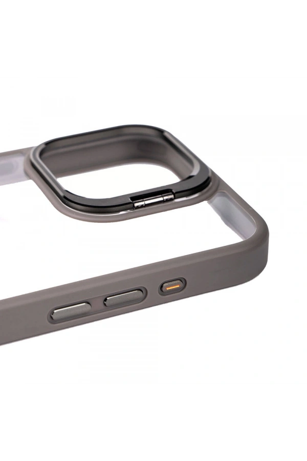 Apple iPhone 15 Pro Max Kılıf Kamera Lens Korumalı Standlı Zore Klon Lensli Kapak