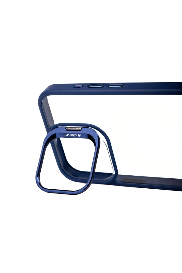 Apple iPhone 15 Pro Max Kılıf Kamera Lens Korumalı Standlı Zore Klon Lensli Kapak