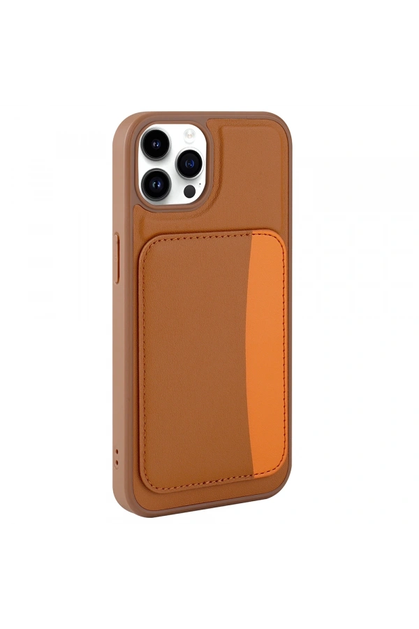 Apple iPhone 15 Pro Max Kılıf Kartlıklı Zore X-Kart Silikon Kapak