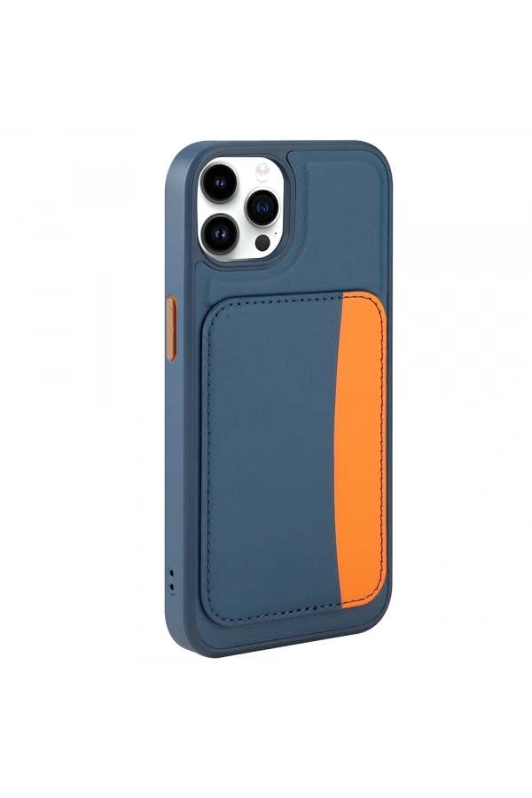 Apple iPhone 15 Pro Max Kılıf Kartlıklı Zore X-Kart Silikon Kapak