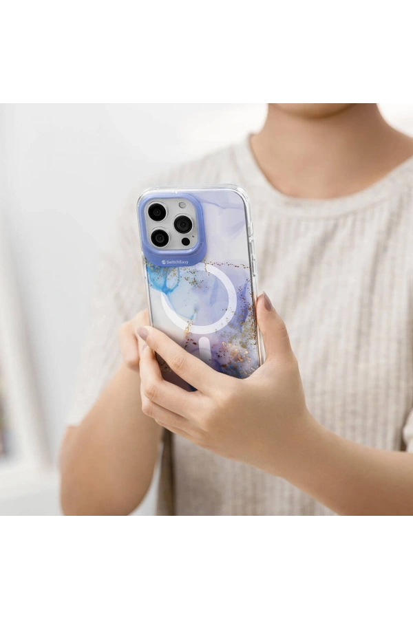Apple iPhone 15 Pro Max Kılıf M-safe Şarj Özellikli Çift IMD Baskılı Lisanslı Switcheasy Artist-M Veil Kapak